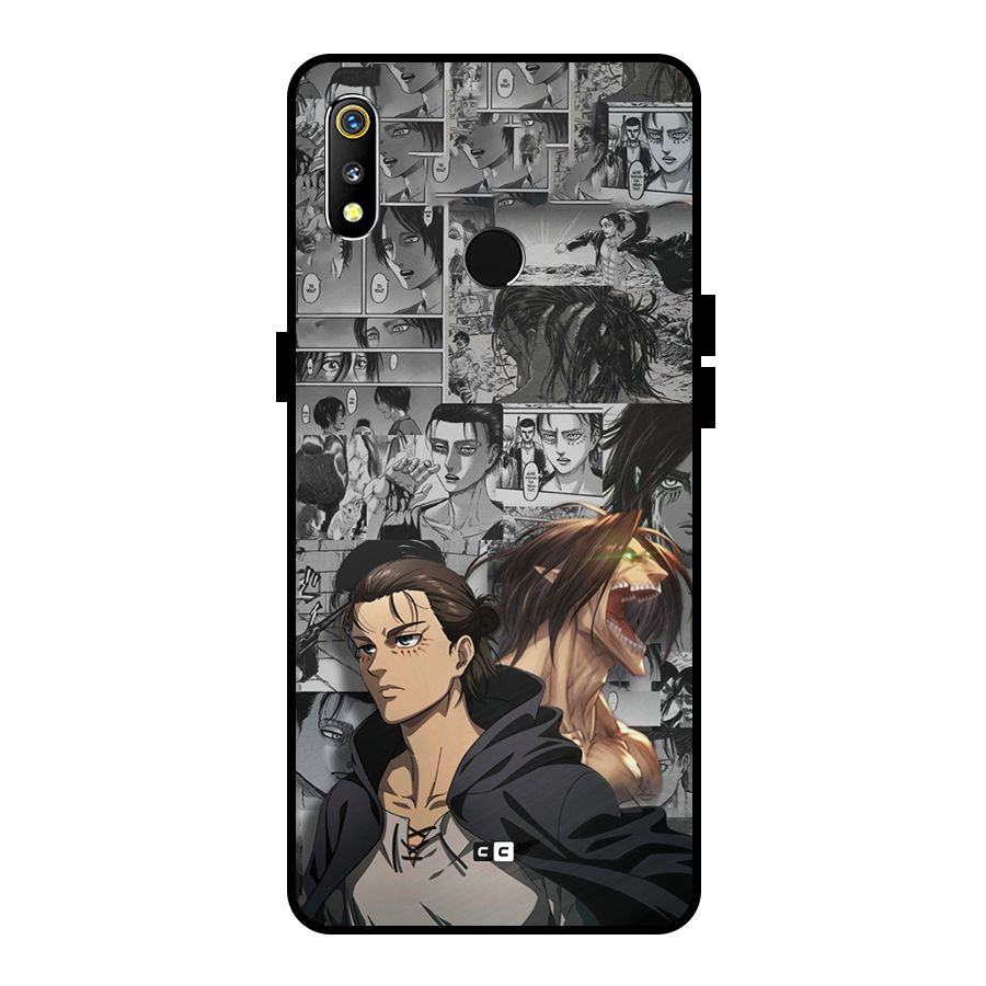 Eren Yeager Manga Metal Back Case for Realme 3