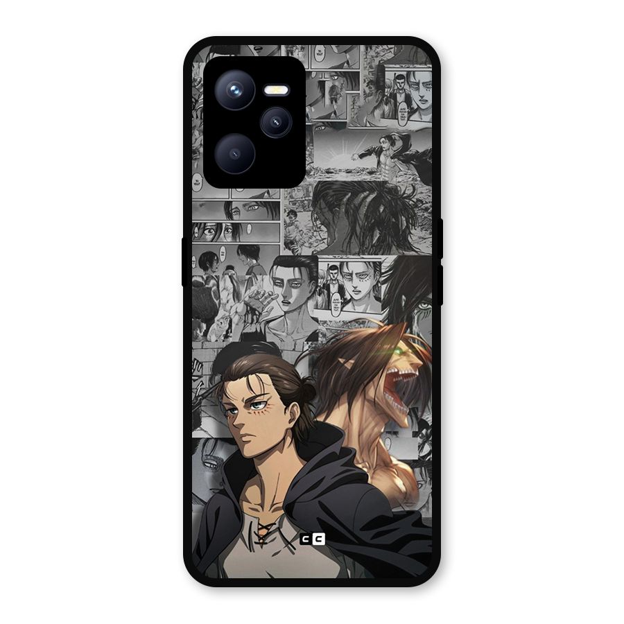 Eren Yeager Manga Metal Back Case for Realme C35