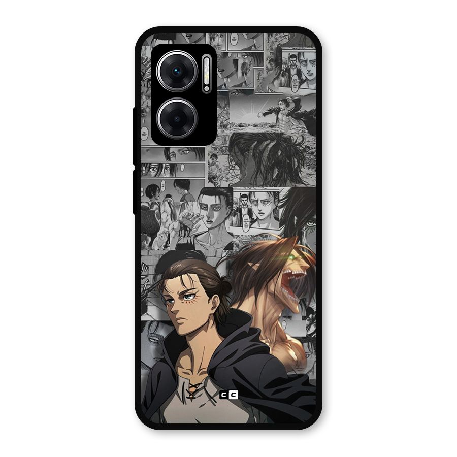 Eren Yeager Manga Metal Back Case for Redmi 11 Prime 5G