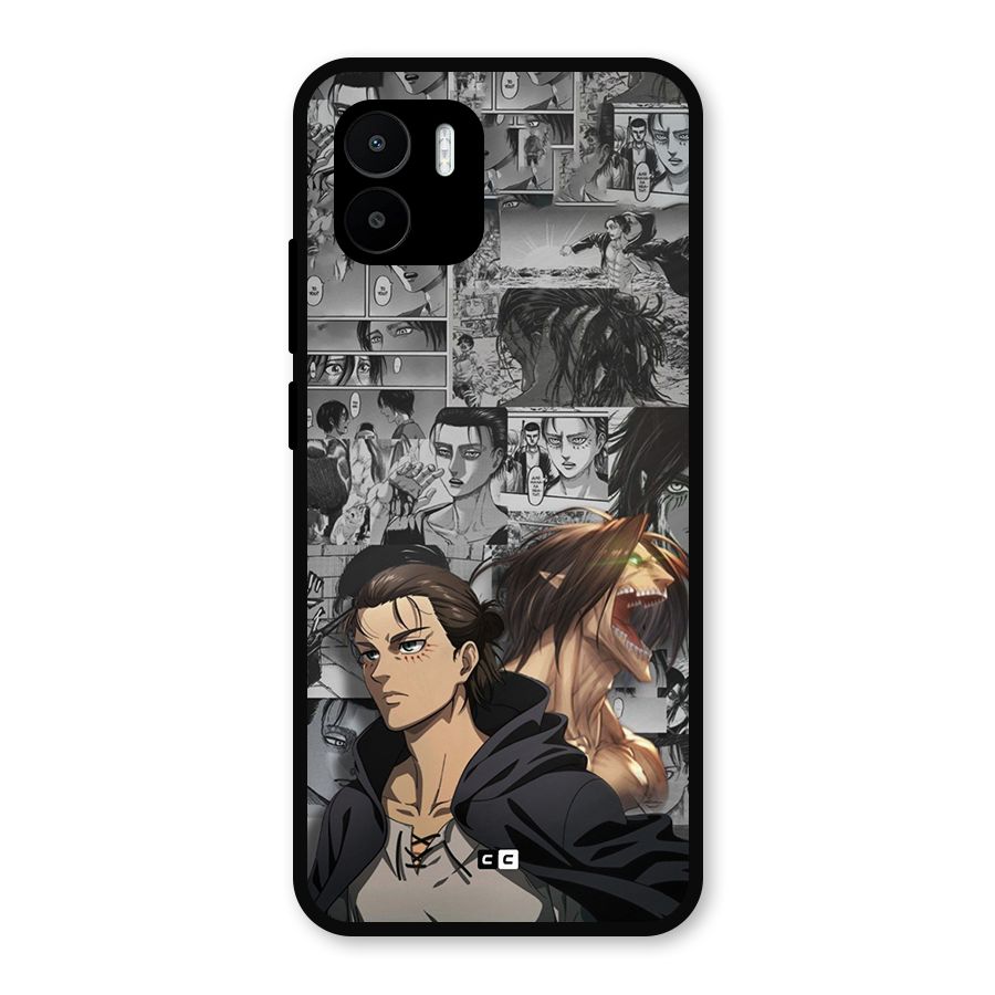Eren Yeager Manga Metal Back Case for Redmi A2
