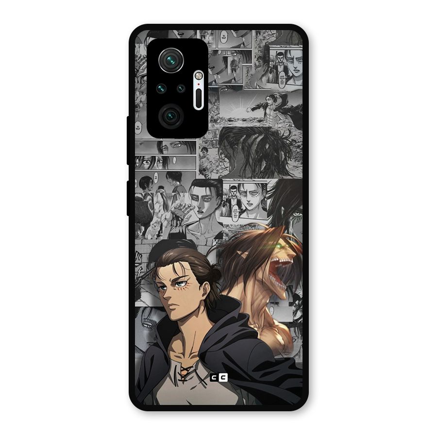Eren Yeager Manga Metal Back Case for Redmi Note 10 Pro Max
