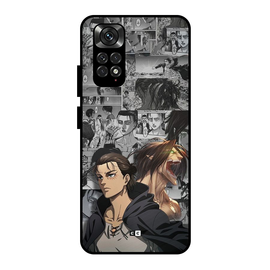 Eren Yeager Manga Metal Back Case for Redmi Note 11 Pro Plus 5G