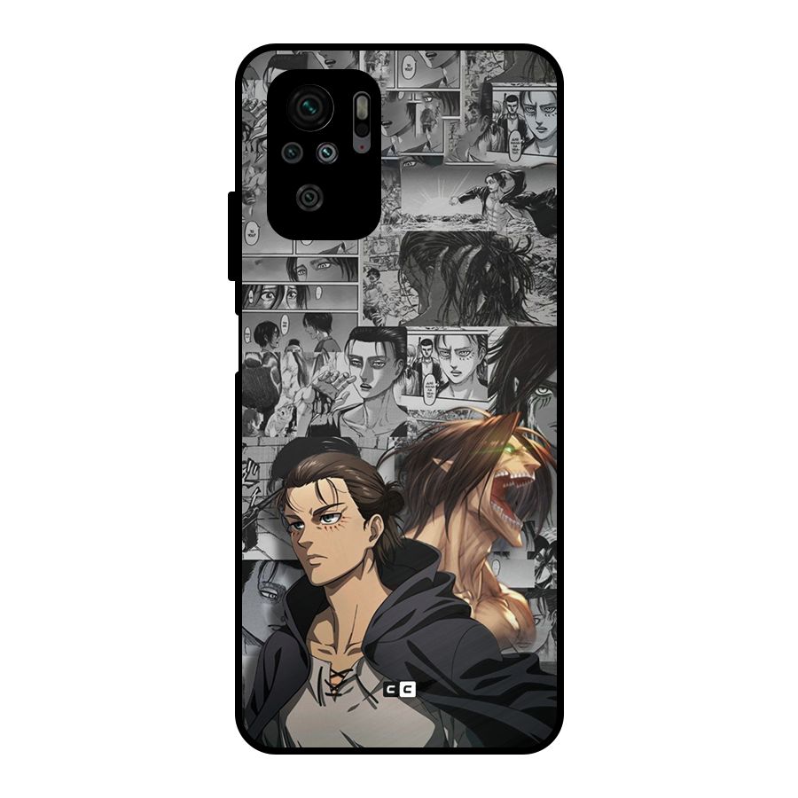 Eren Yeager Manga Metal Back Case for Redmi Note 11 SE