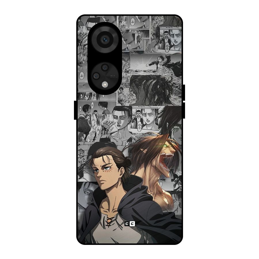 Eren Yeager Manga Metal Back Case for Reno8 T 5G