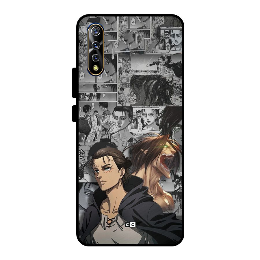 Eren Yeager Manga Metal Back Case for Vivo S1