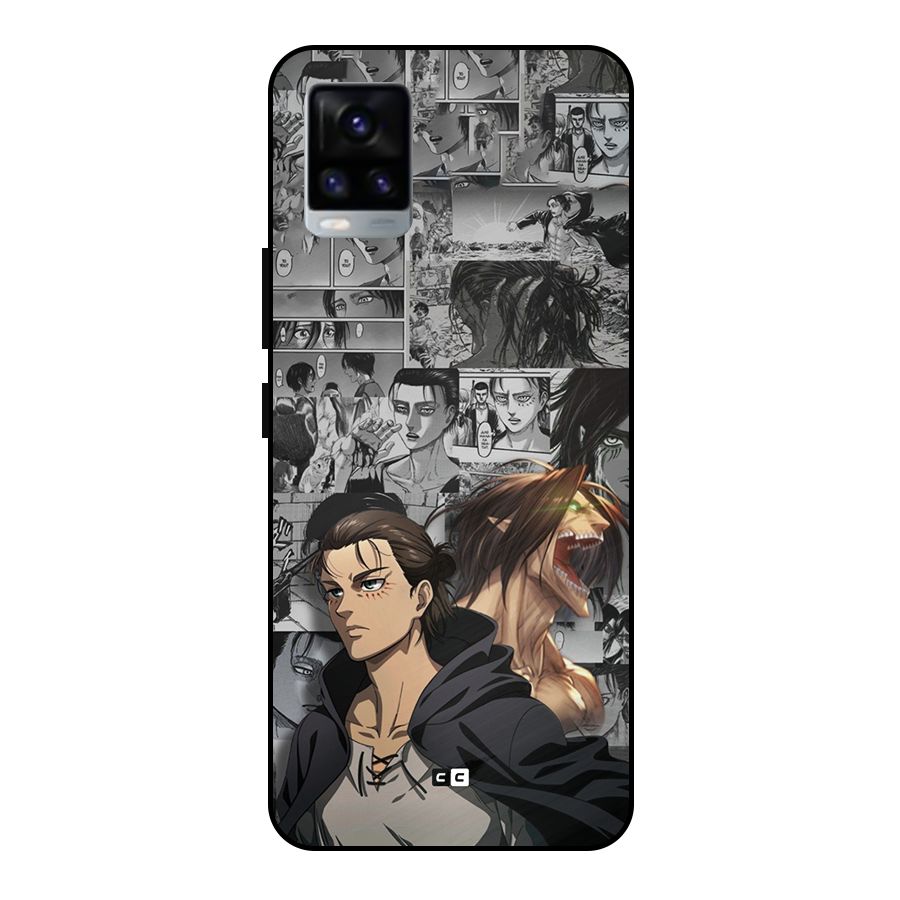 Eren Yeager Manga Metal Back Case for Vivo V20 2021