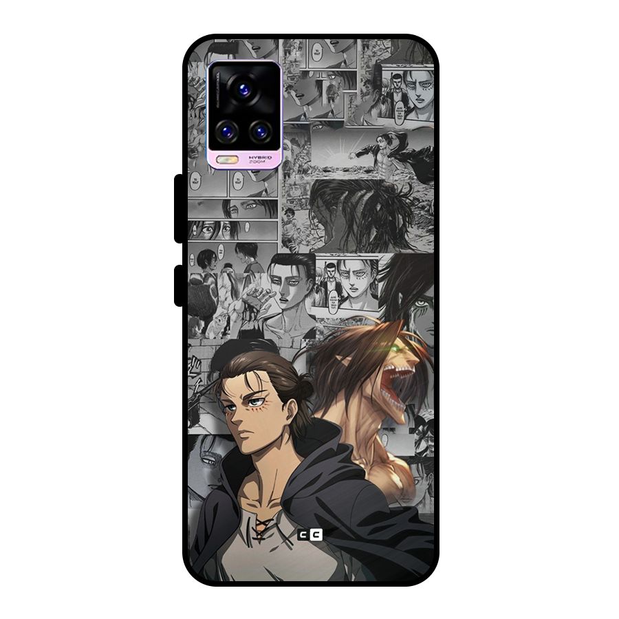 Eren Yeager Manga Metal Back Case for Vivo V20 Pro