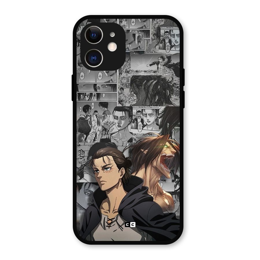 Eren Yeager Manga Metal Back Case for iPhone 12