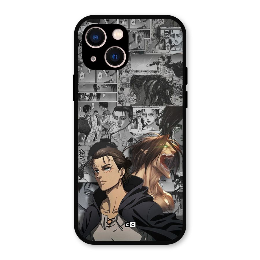 Eren Yeager Manga Metal Back Case for iPhone 13