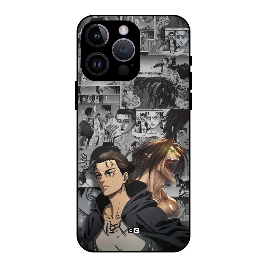 Eren Yeager Manga Metal Back Case for iPhone 14 Pro Max