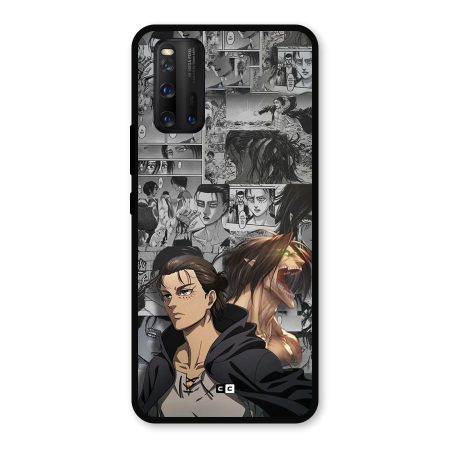 Eren Yeager Manga Metal Back Case for iQOO 3