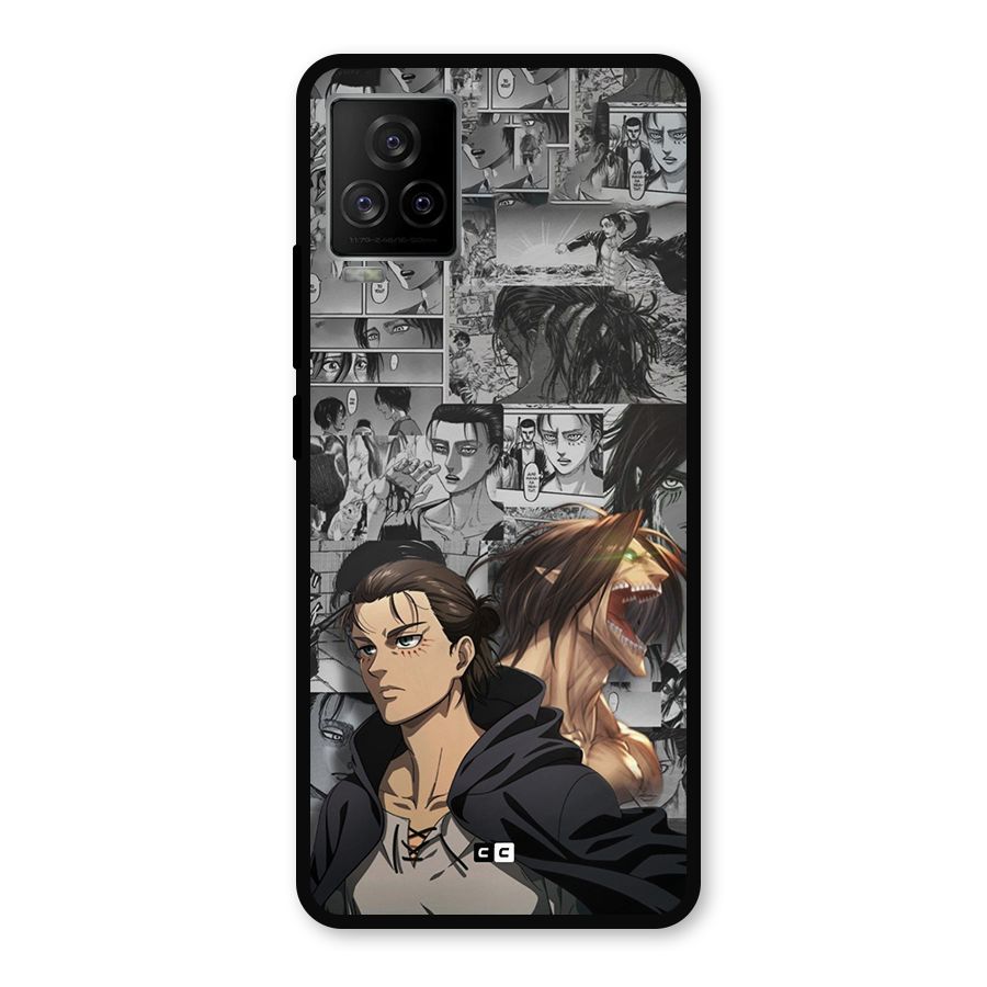 Eren Yeager Manga Metal Back Case for iQOO 7 Legend 5G