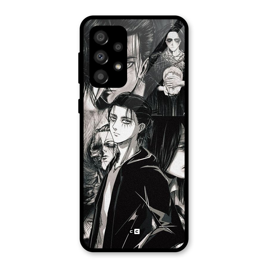 Eren Yeager Titan Glass Back Case for Galaxy A32