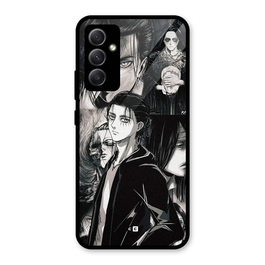 Eren Yeager Titan Glass Back Case for Galaxy A34