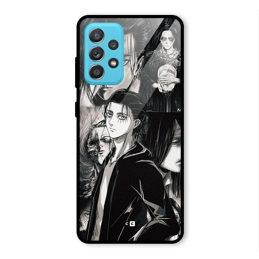 Eren Yeager Titan Glass Back Case for Galaxy A52s 5G