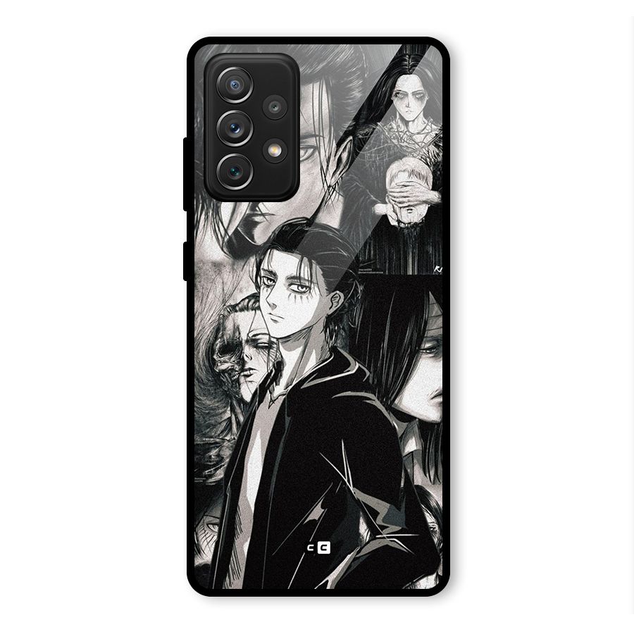 Eren Yeager Titan Glass Back Case for Galaxy A72