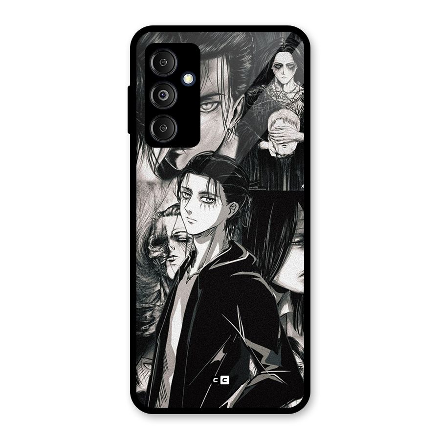 Eren Yeager Titan Glass Back Case for Galaxy M14 5G