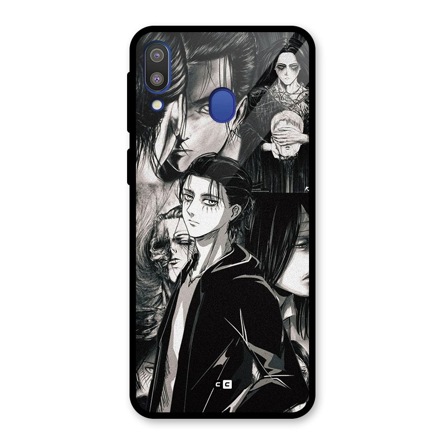 Eren Yeager Titan Glass Back Case for Galaxy M20