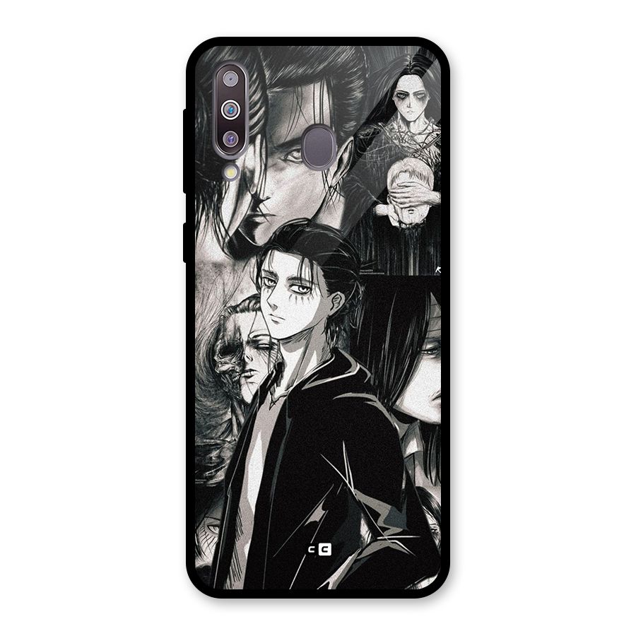 Eren Yeager Titan Glass Back Case for Galaxy M30