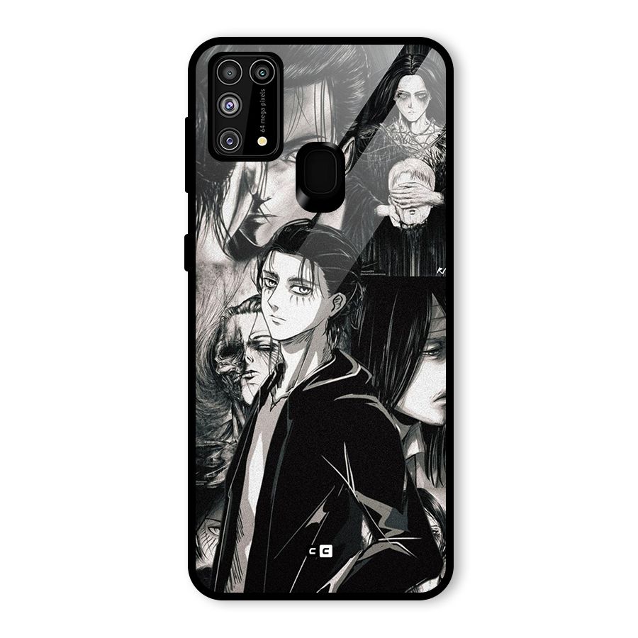 Eren Yeager Titan Glass Back Case for Galaxy M31