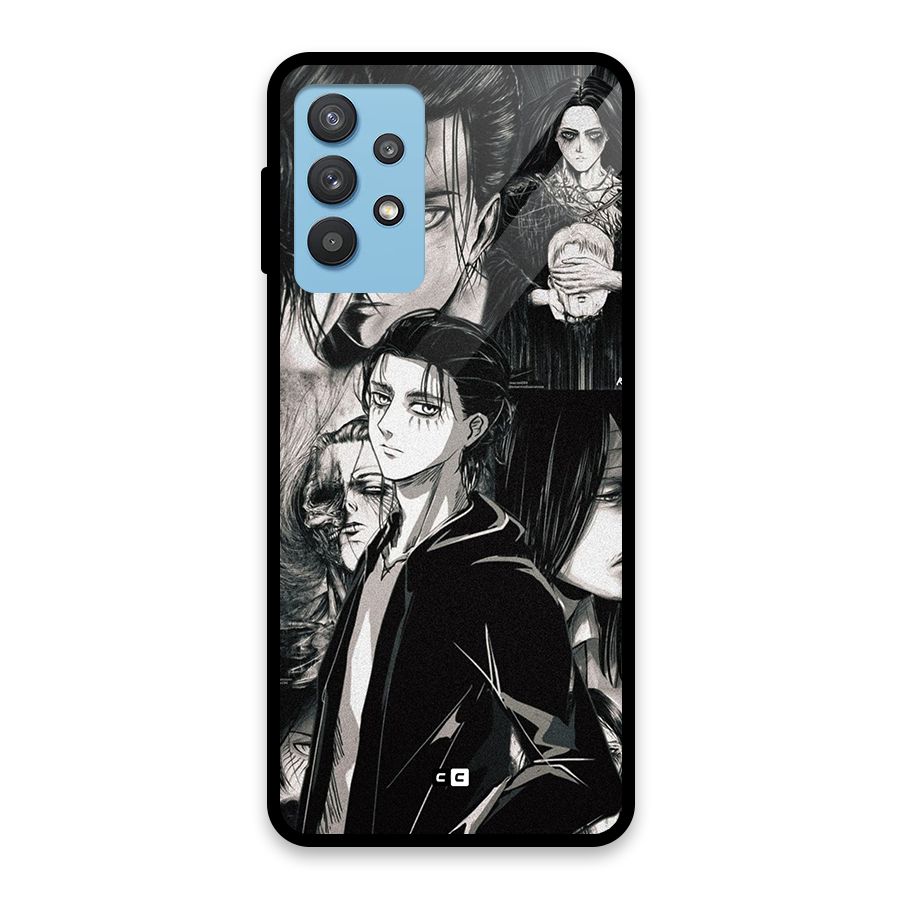 Eren Yeager Titan Glass Back Case for Galaxy M32 5G