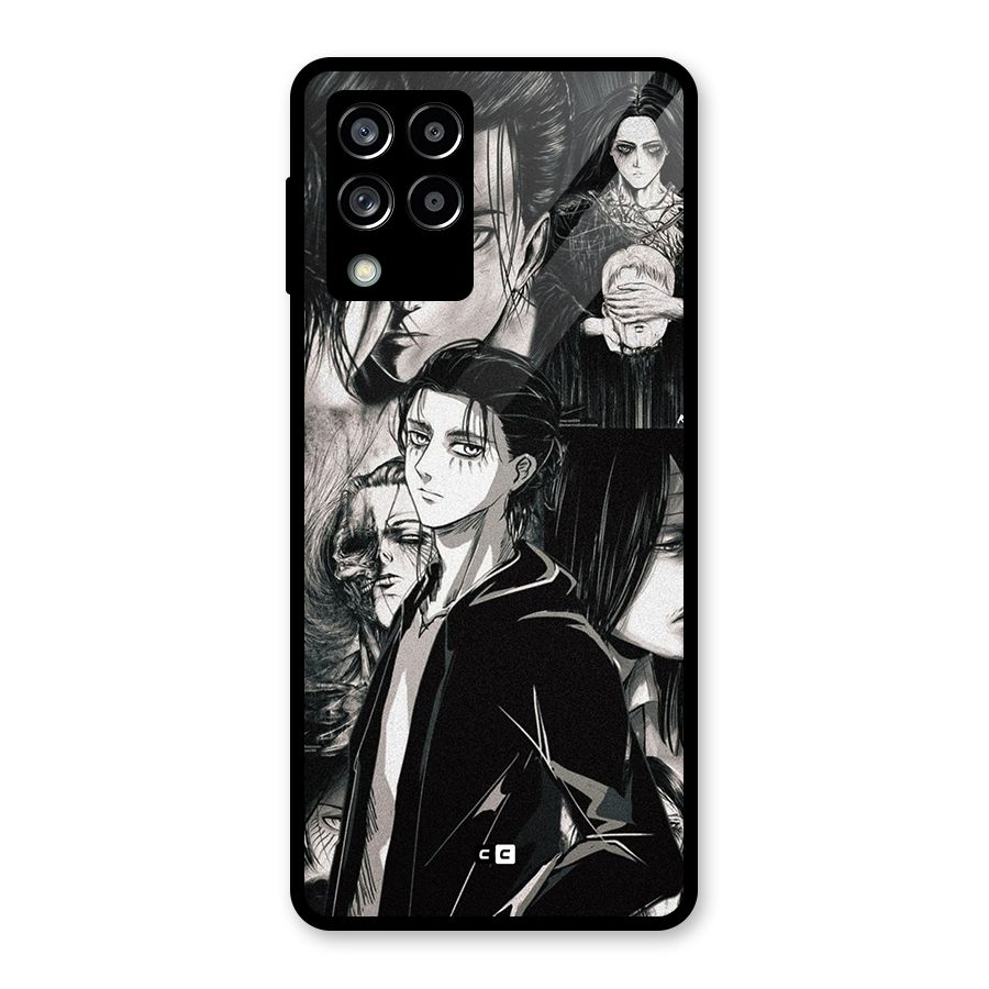 Eren Yeager Titan Glass Back Case for Galaxy M53 5G