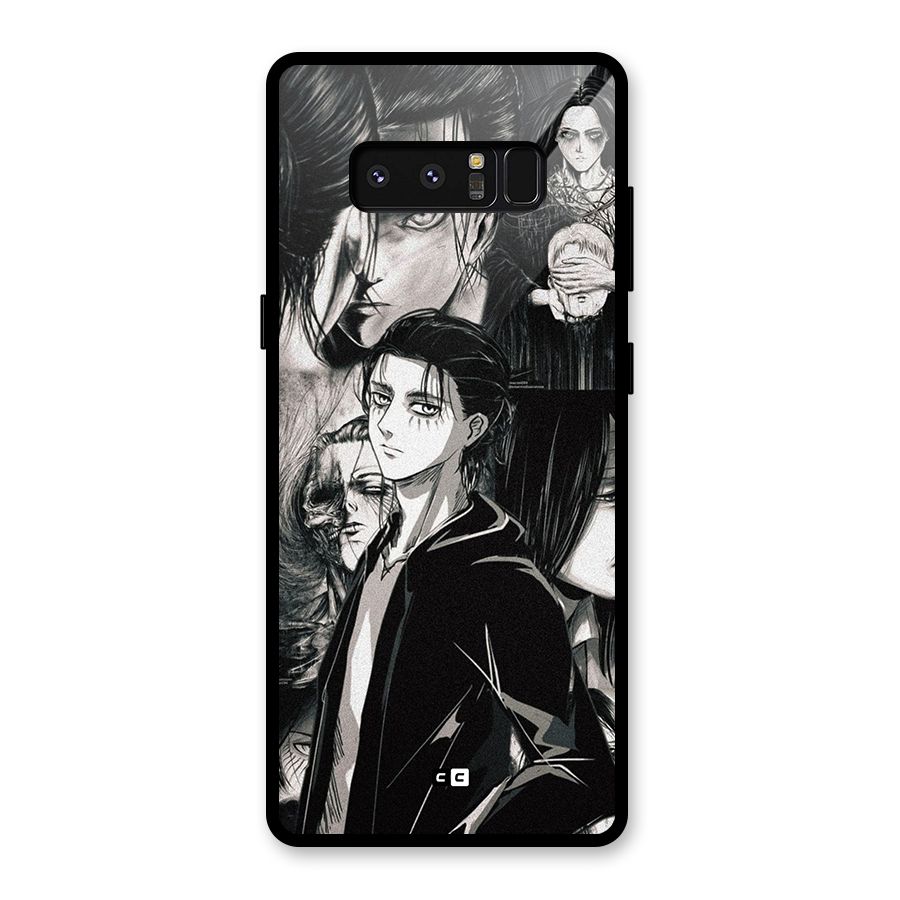 Eren Yeager Titan Glass Back Case for Galaxy Note 8
