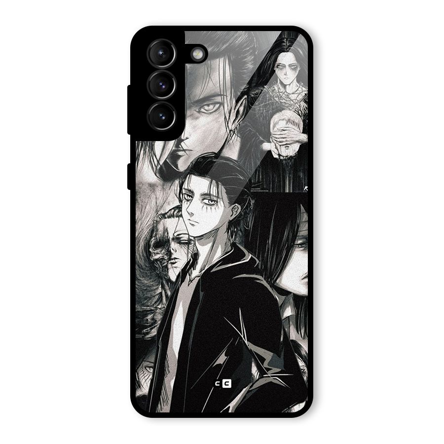 Eren Yeager Titan Glass Back Case for Galaxy S21 Plus