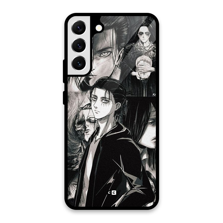 Eren Yeager Titan Glass Back Case for Galaxy S22 Plus 5G