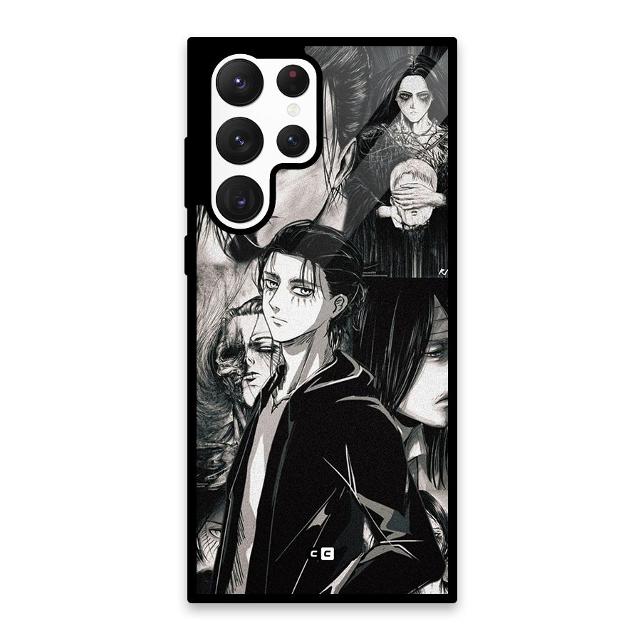 Eren Yeager Titan Glass Back Case for Galaxy S22 Ultra 5G
