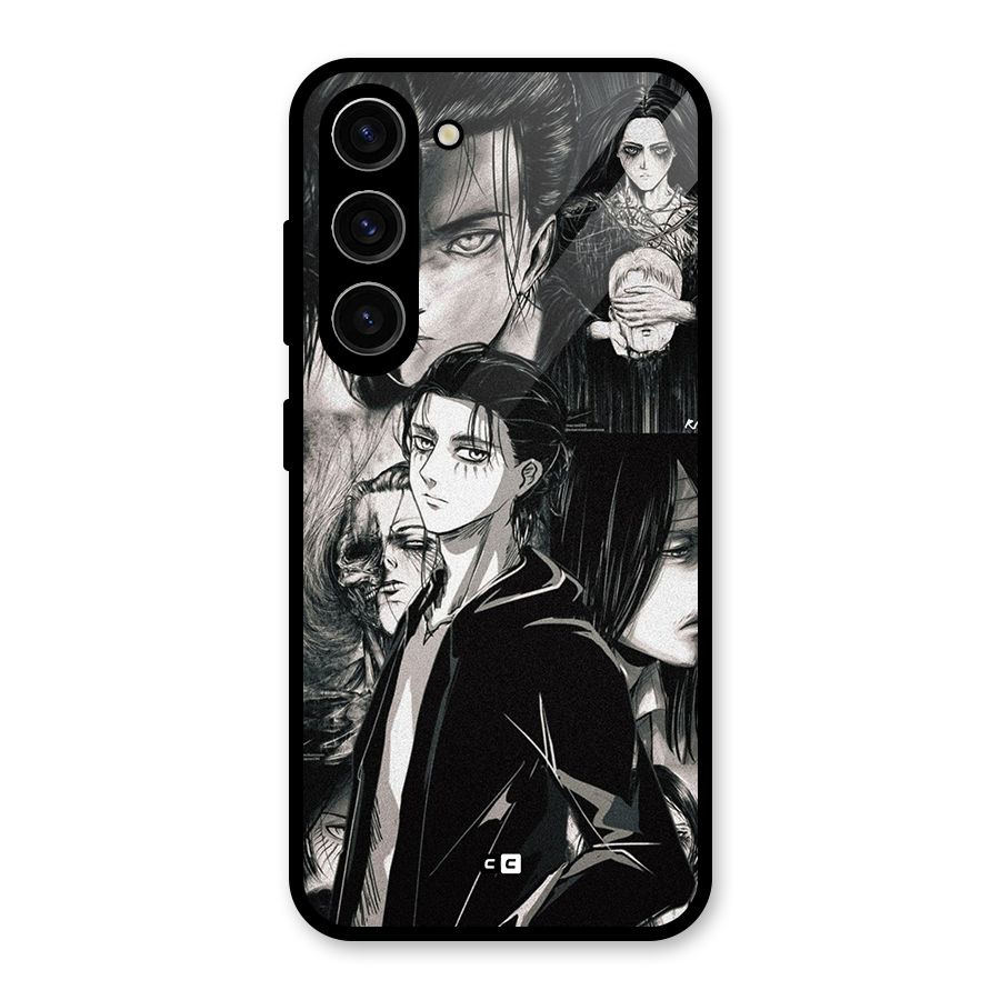 Eren Yeager Titan Glass Back Case for Galaxy S23