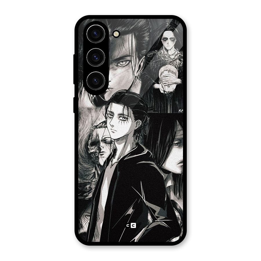Eren Yeager Titan Glass Back Case for Galaxy S23 Plus