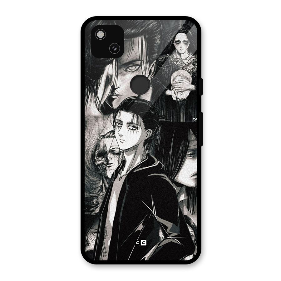 Eren Yeager Titan Glass Back Case for Google Pixel 4a