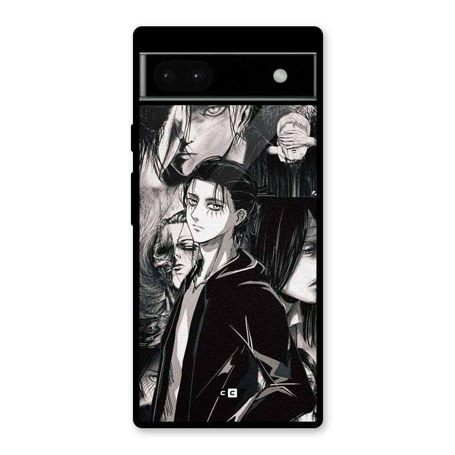 Eren Yeager Titan Glass Back Case for Google Pixel 6a