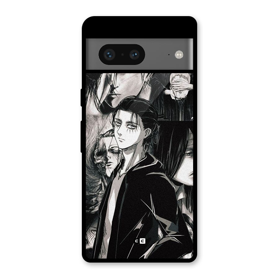 Eren Yeager Titan Glass Back Case for Google Pixel 7
