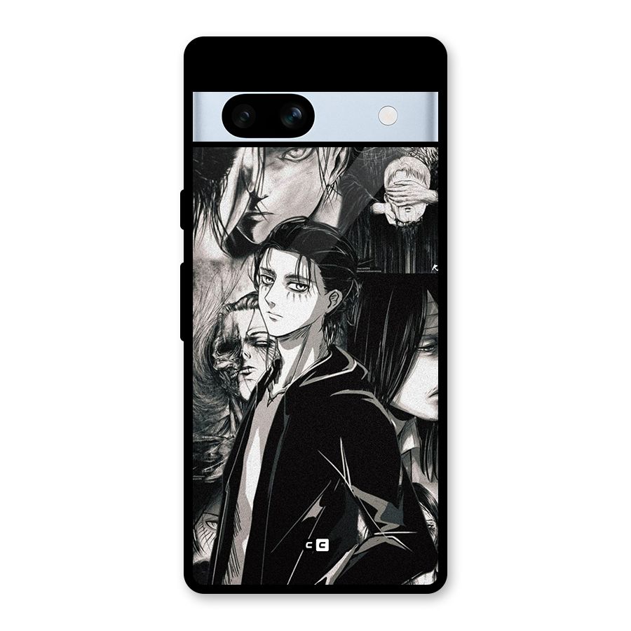 Eren Yeager Titan Glass Back Case for Google Pixel 7a
