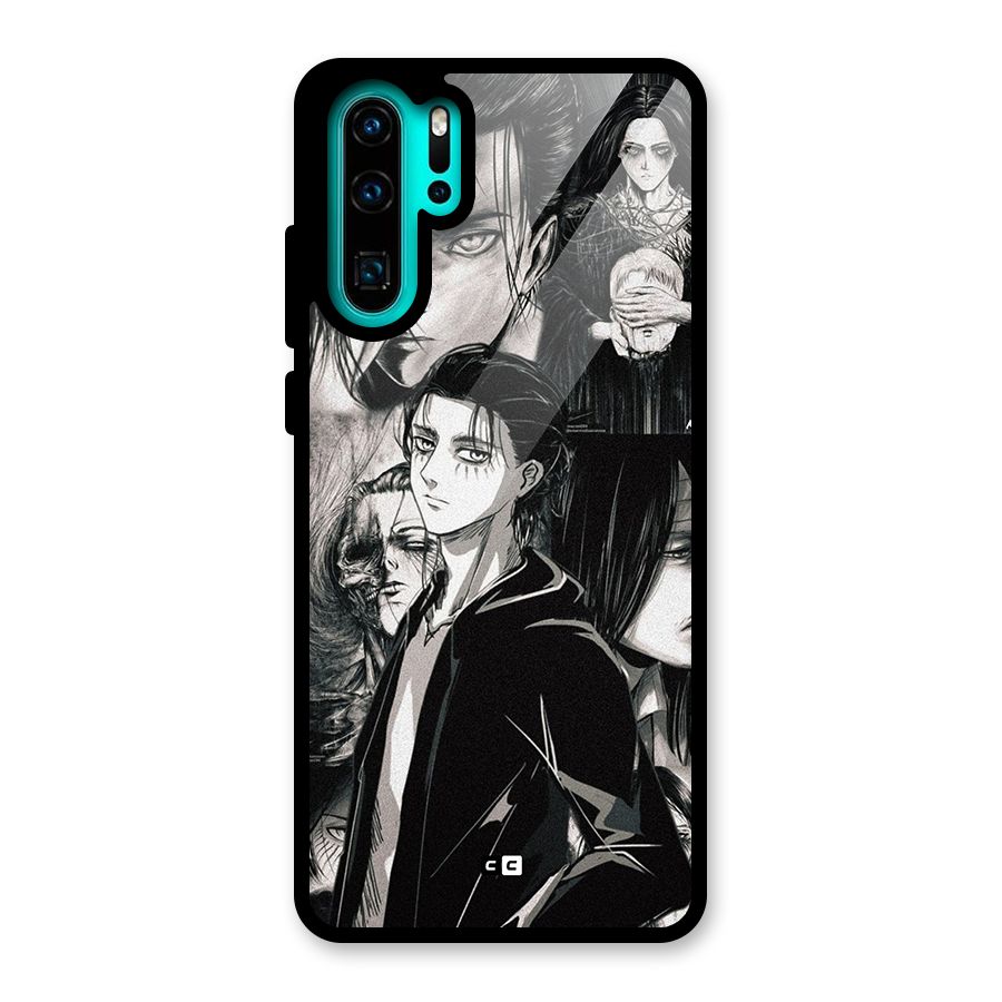 Eren Yeager Titan Glass Back Case for Huawei P30 Pro