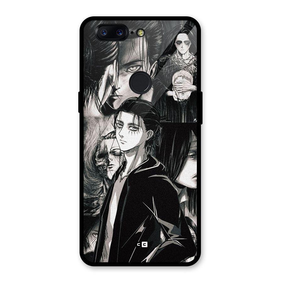 Eren Yeager Titan Glass Back Case for OnePlus 5T