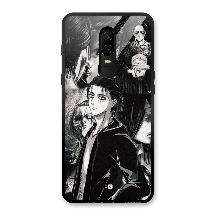 Eren Yeager Titan Glass Back Case for OnePlus 6