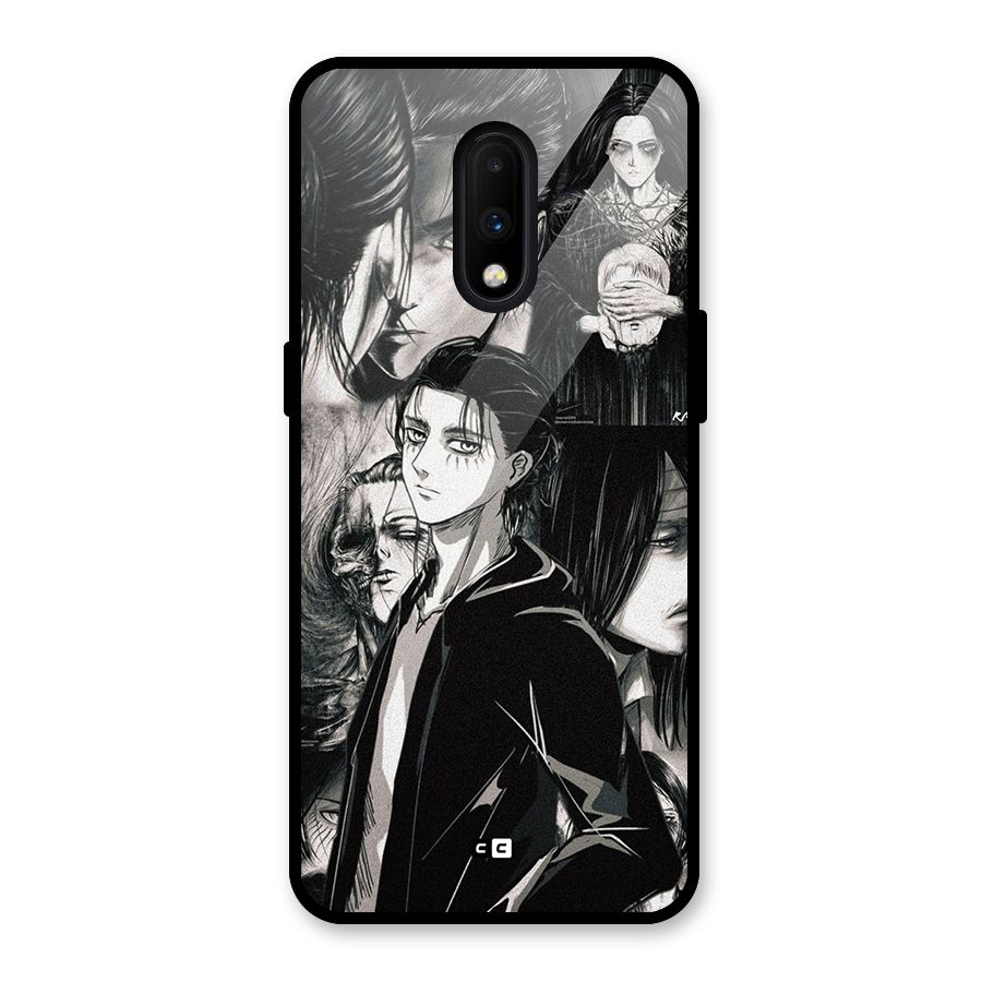Eren Yeager Titan Glass Back Case for OnePlus 7