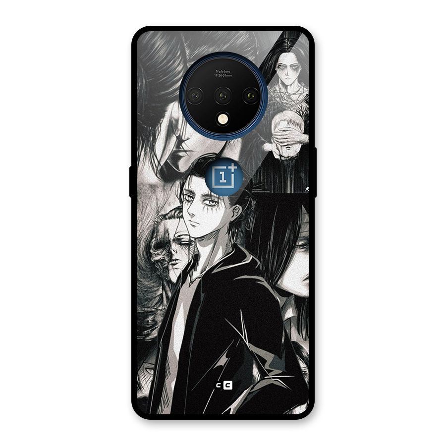 Eren Yeager Titan Glass Back Case for OnePlus 7T