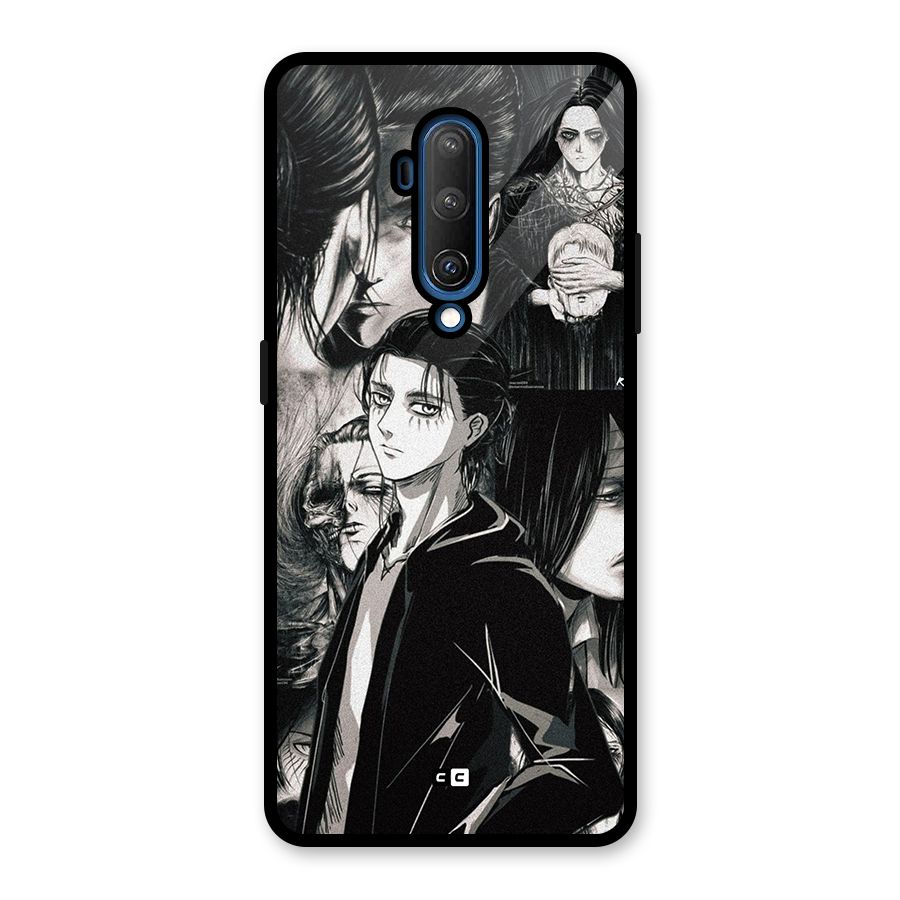 Eren Yeager Titan Glass Back Case for OnePlus 7T Pro