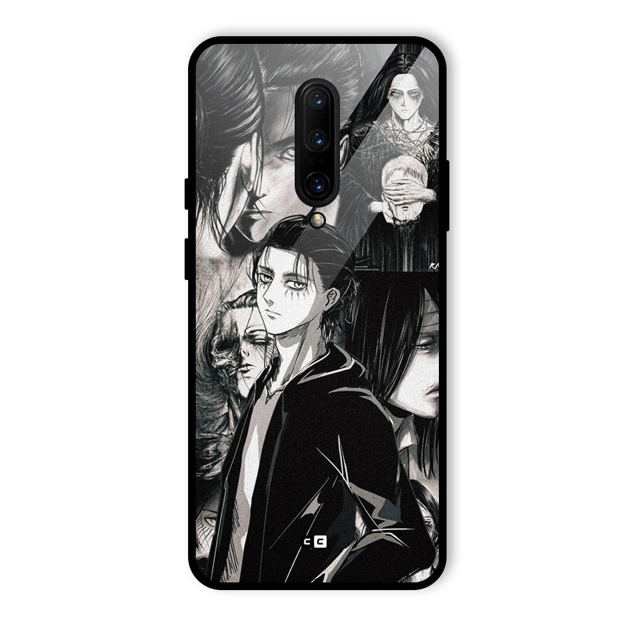 Eren Yeager Titan Glass Back Case for OnePlus 7 Pro