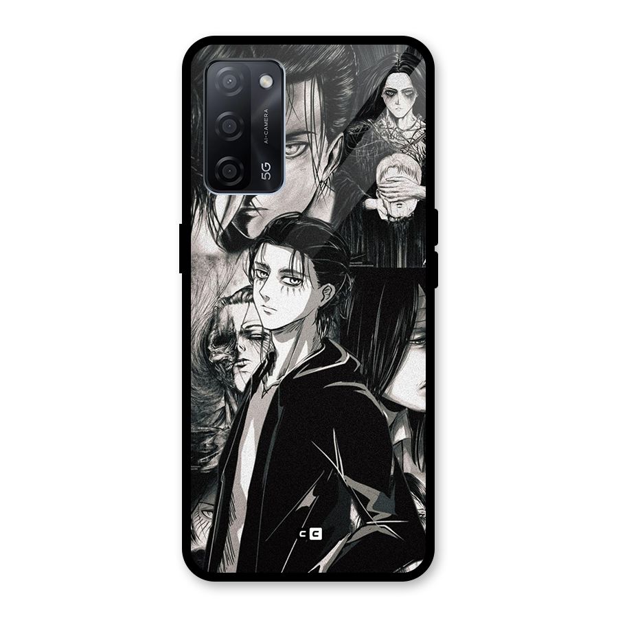 Eren Yeager Titan Glass Back Case for Oppo A53s 5G