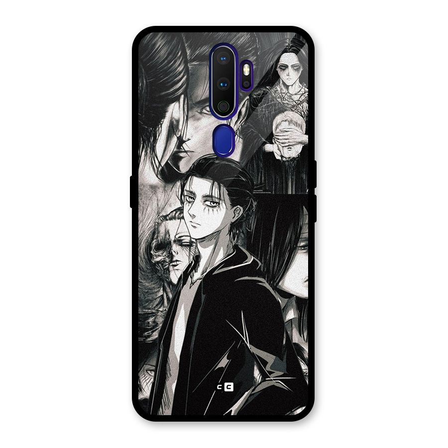 Eren Yeager Titan Glass Back Case for Oppo A9 (2020)