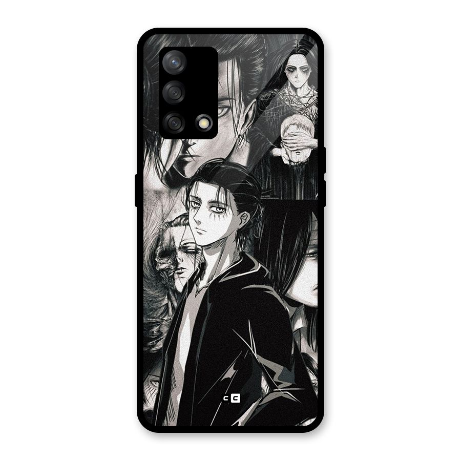 Eren Yeager Titan Glass Back Case for Oppo F19s