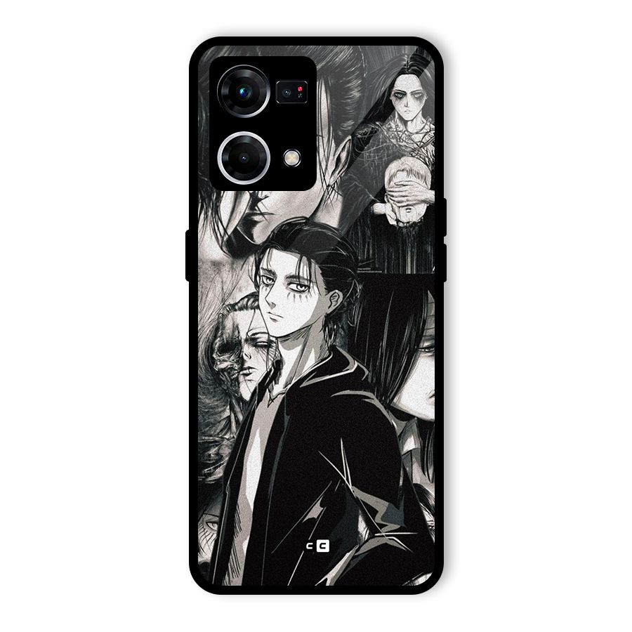 Eren Yeager Titan Glass Back Case for Oppo F21s Pro 4G