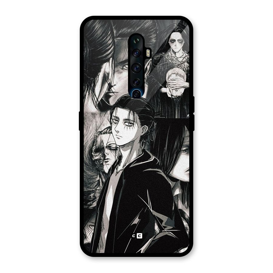Eren Yeager Titan Glass Back Case for Oppo Reno2 F