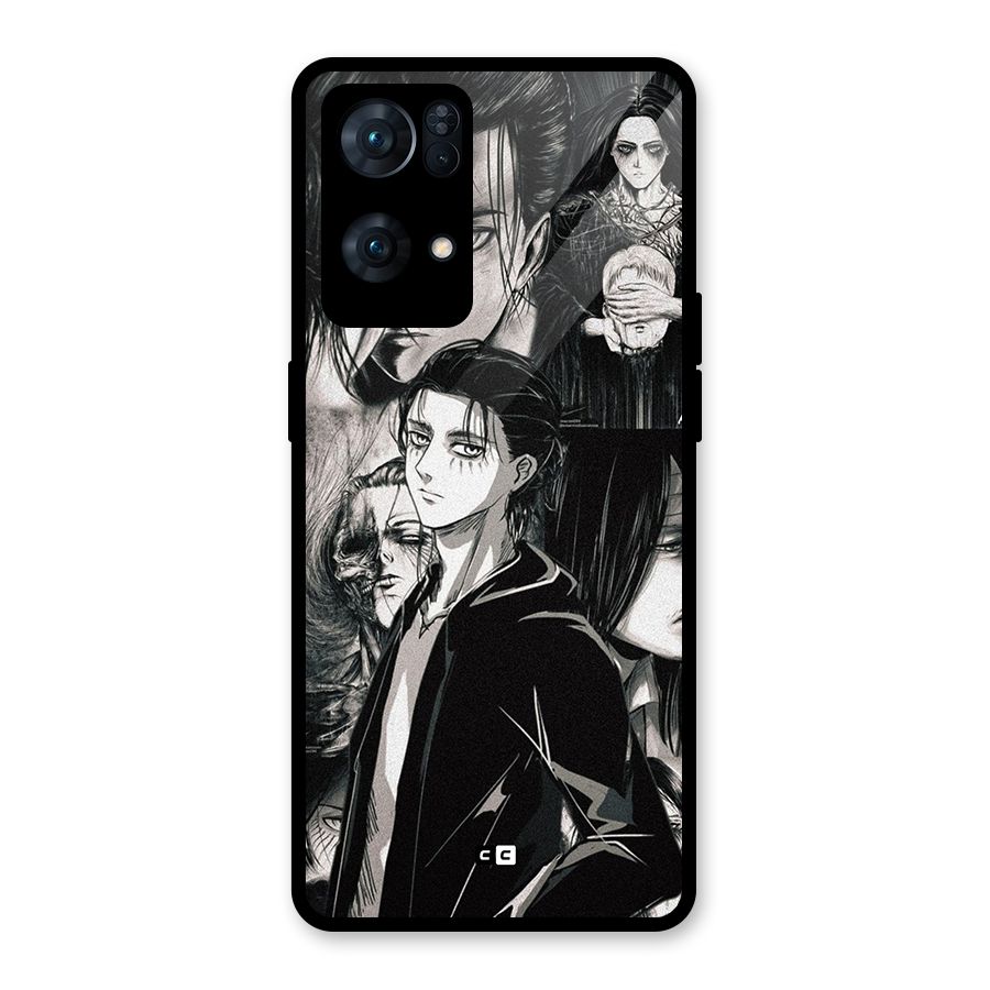 Eren Yeager Titan Glass Back Case for Oppo Reno7 Pro 5G