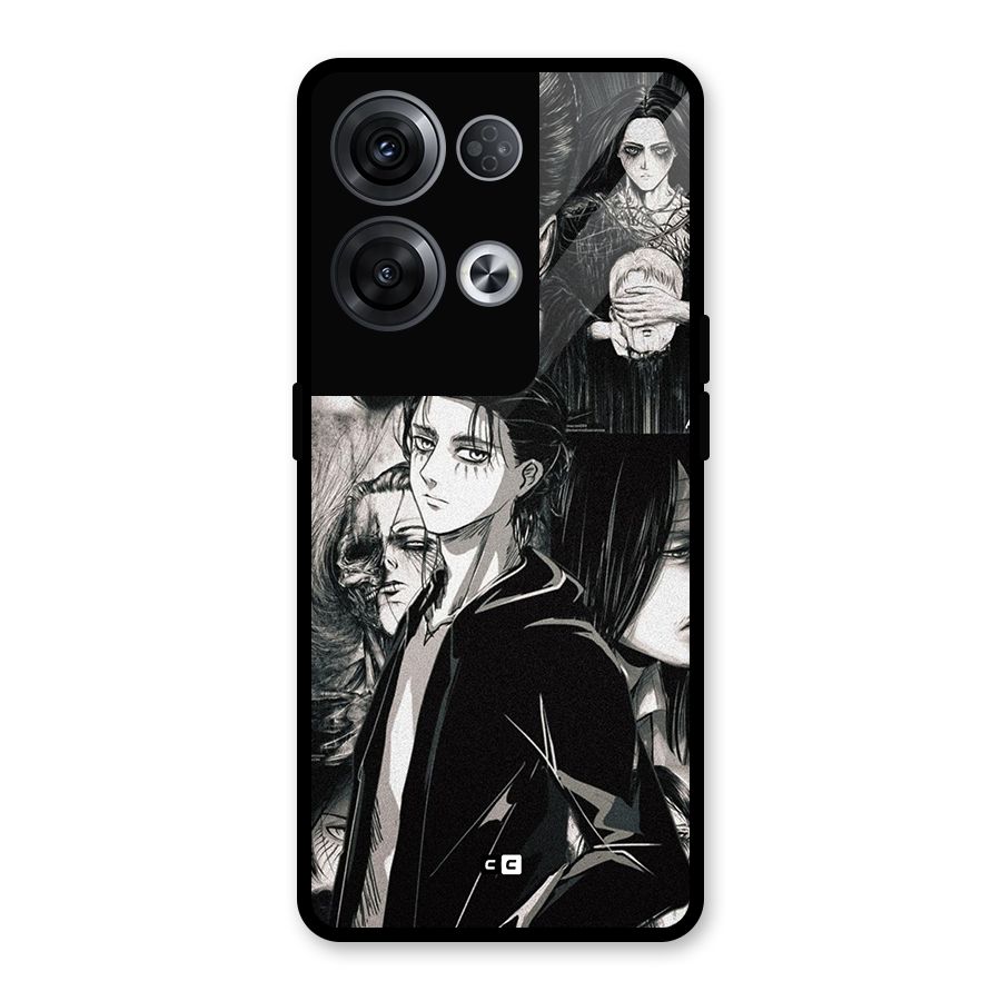 Eren Yeager Titan Glass Back Case for Oppo Reno8 Pro 5G